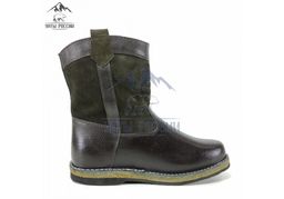 Мини-монголки мужские коричневые, войлочная подошва,