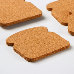 Набор подставок под горячее Доляна «Хлеб», под кружку, пробка,10 шт., 10×10 см