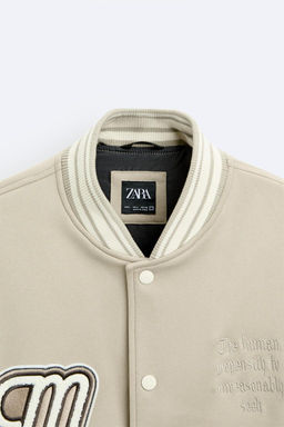 BOMBER JACKET WITH CONTRAST PATCHES - Zara фото 8