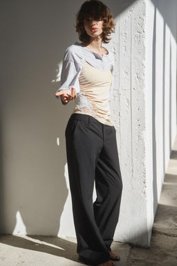 PANTAL?N RECTO TIRO BAJO / Negro - Zara фото 3