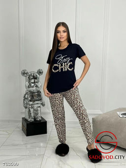 Женская пижама леопард