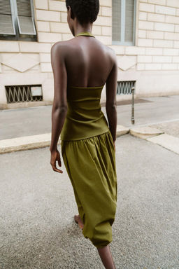 VESTIDO COMBINADO GLOBO / Oliva - Zara фото 5