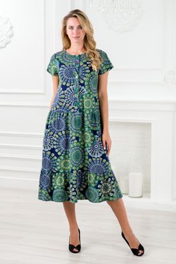 Платье женское из кулирки Кармелита карусель - Амадэль фото 4