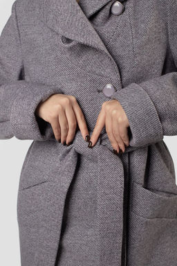 01-12058 Пальто женское демисезонное (пояс) - El podio фото 6