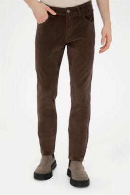 Мужские коричневые брюки из плотной ткани - U.s. polo assn фото 2