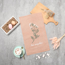 Полотенце кух. Доляна Love everywhere 28х46 см, рогожка, 100% хл, 160г/м2  фото 7