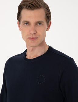 Lacivert 3 _plik Regular Fit Bisiklet Yaka Basic Sweatshirt - Pierre cardin фото 2