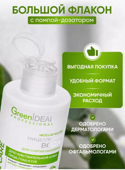 Мицеллярная вода для снятия макияжа - Greenideal фото 7