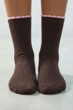 PACK OF TWO DOUBLE-EFFECT LONG SOCKS - Zara фото 8