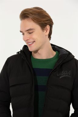 U. S. Polo Assn / Мужское черное пальто - U.s. polo assn фото 4