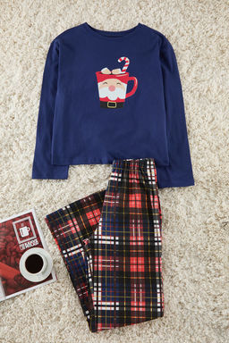 Trendyolmilla Yesil %100 Pamuklu Y?lbas? Temal? Orme Pijama Tak?m? THMAW24PT00059  фото 9