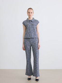 G?mlek Yaka Dokulu Kad?n Yelek