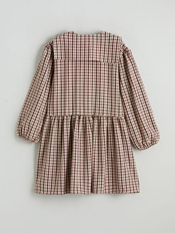 Bebe Yaka Ekose K?z ?ocuk Elbise