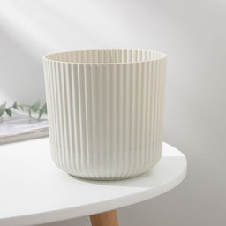 Горшок для цветов с поддоном «Вельвет», 1,6 л, d=14 см, цвет белый ротанг