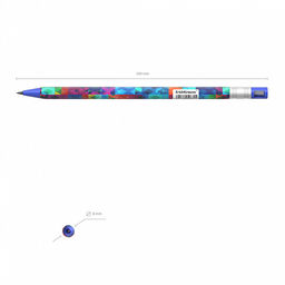 Цена за 24 шт. Карандаш механический ErichKrause ColorTouch® Patchwork 2.0 мм, с точилкой, НВ (в тубусе по 24 шт.)  фото 4