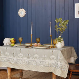 Скатерть «Этель» Vintage collection 149×110 см, 100% хлопок, саржа 190 г/м²