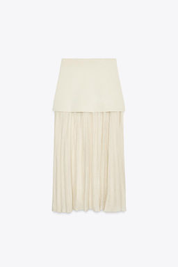 COMBINED PLEATED KNIT SKIRT - Zara фото 10
