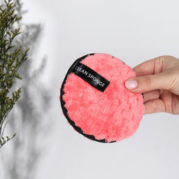 Спонж для умывания, d=11 см, с подвесом, МИКС