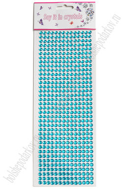 Стразы декоративные 6 мм (504 шт) SF-3177, голубой