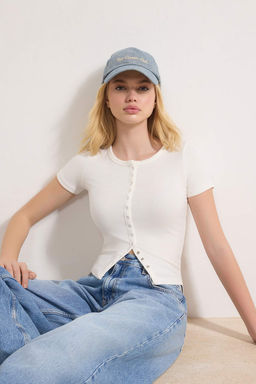 Siyah Fitted/Vucuda Oturan Premium Yumusak Orme Bluz TWOSS26BZ00428 - Trendyolmilla фото 6