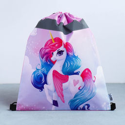 Сумка для обуви со светоотражающим элементом Радужный единорог, 41х31 см - Artfox study фото 4