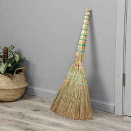 Веник 3-х лучевой 3-х прошивной «Сорго», 380 г, 90 см, нить