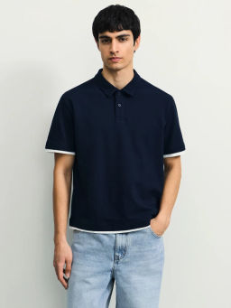 Футболка поло с констрастными вставками / Zarina  фото 2