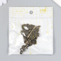 Цена за 2 шт. Замок для шкатулки металл «Узорная», набор 2 шт., 4.8×4.5 см