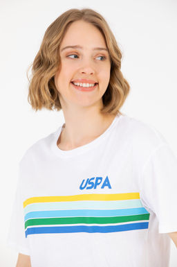 Kad_n Beyaz Ti__rt - U.s. polo assn фото 2