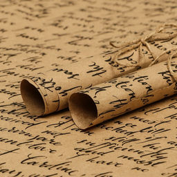 Цена за 2 шт. Бумага упаковочная, крафт «Рукопись», 70×100 см, 1 лист