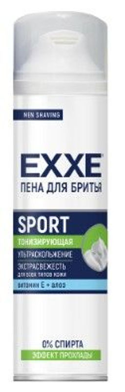 EXXE д/бритья пена 200мл SPORT (тонизирующая)