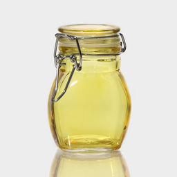 Банка для хранения сыпучих «Овал», 100 мл, 6×8.5 см, с бугельным замком, стекло, цвет МИКС