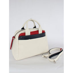 Сумка женская искусственная кожа ADEL-297/ММ, 1 отд/плеч рем, беж/син/красн флотер 259615