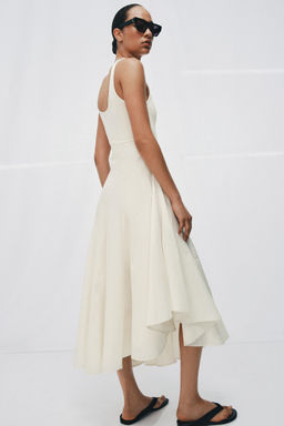 VESTIDO COMBINADO GODETS / Crudo - Zara фото 4