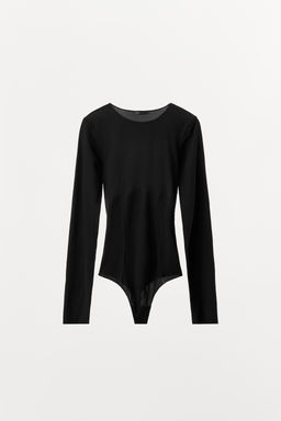 SHEER BODYSUIT WITH POLYAMIDE - Zara фото 5