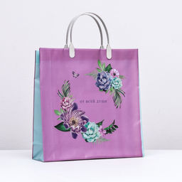 Цена за 5 шт. Пакет Удивительный букет, мягкий пластик, 30 х 30 х 9 см, 140 мкм