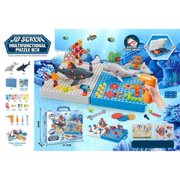 Конструктор винтовая мозаика Морской мир, с электрическим шуруповертом, 193 детали - Simaland фото 8