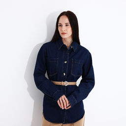 Ремень женский, ширина 2,5 см, винт, пряжка металл, цвет тёмно-бежевый - Simaland фото 3