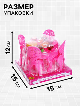 Мебель для кукол «Столовая», стол, стулья, МИКС