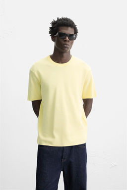 RELAXED FIT KNIT T-SHIRT - Zara фото 18