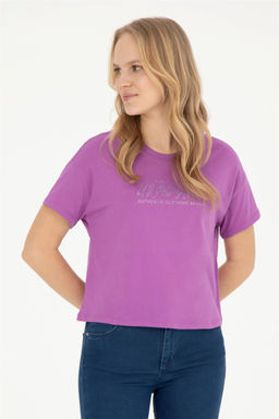 Женская фиолетовая футболка