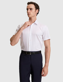 Beyaz Non _ron Kolay _t_lenebilir Regular Fit K_sa Kollu Basic G_mlek