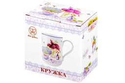 Кружка 400 мл 11,5*7,5*10,5 cм "Лаванда" NEW BONE CHINA