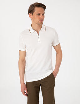 Ekru Slim Fit Polo Yaka Ti__rt - Pierre cardin фото 3