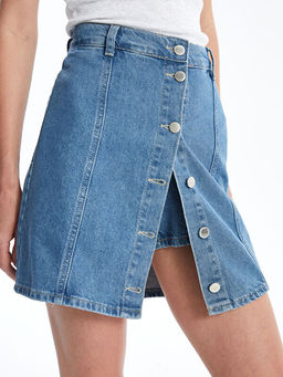 Standart Fit Kad?n Jean ?ort Etek