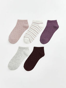 Desenli Kad?n Patik ?orap 5li