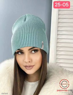 шапка двойная теплая женская - Bruno фото 9