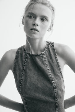 Vestido denim con falda acampanada - H&m фото 3