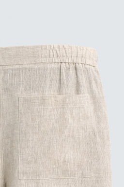 100% LINEN RELAXED FIT BERMUDA SHORTS - Zara фото 17