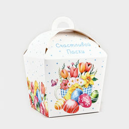 Коробка складная Счастливой Пасхи, 17 х 17 х 26 см